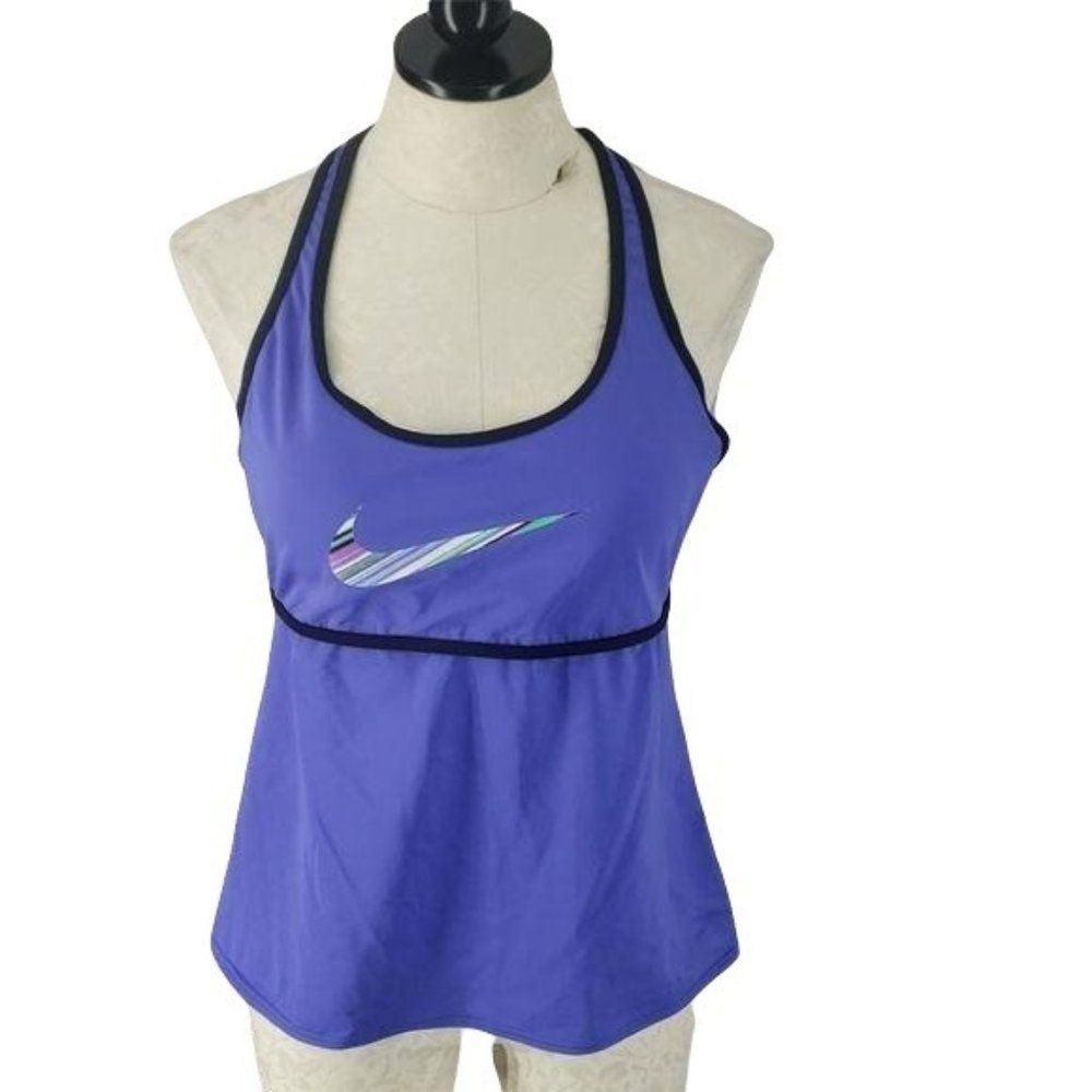 Nike Purple Athletic size 14 racerback tankini tank top